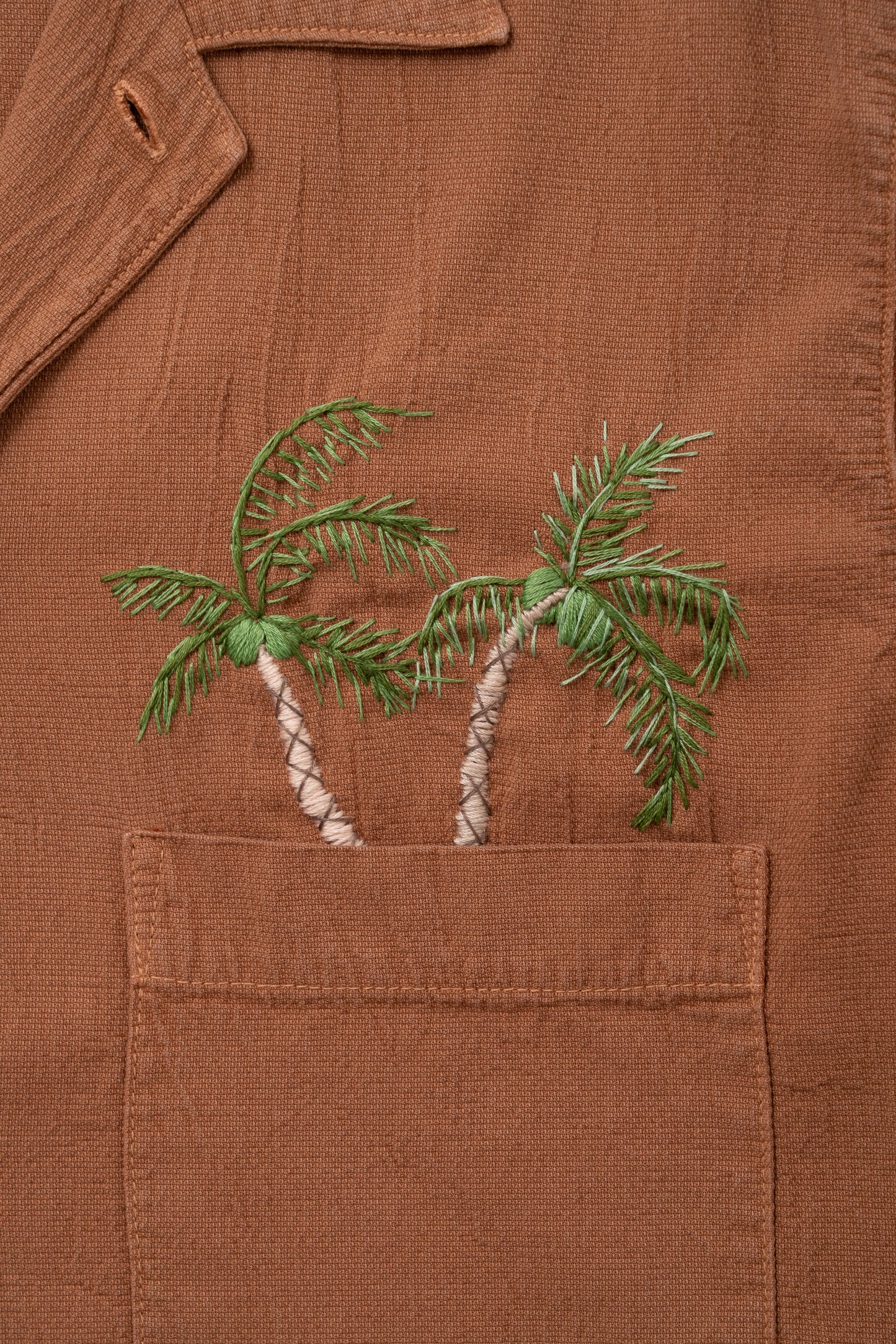 Crinkle L/S - Pocket Palm