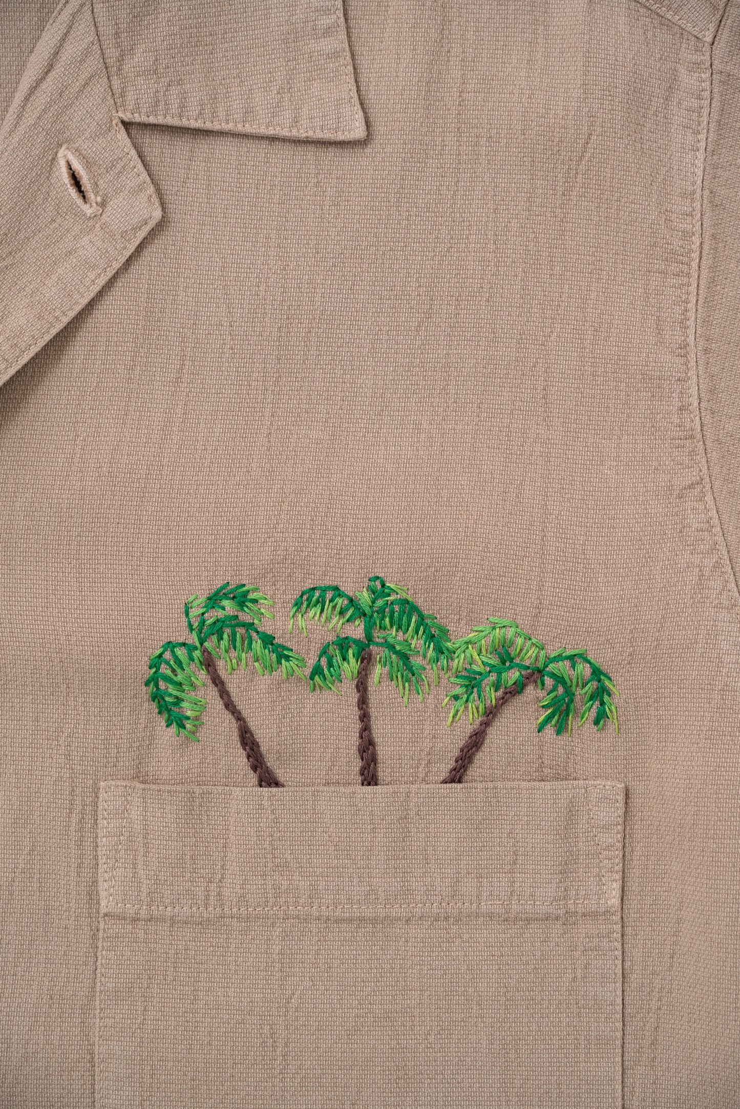 Crinkle S/S Shirt - Pocket Palm