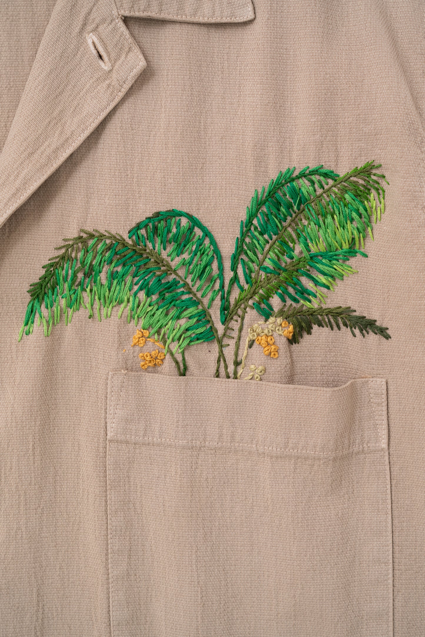 Crinkle S/S Shirt - Oversized Palm