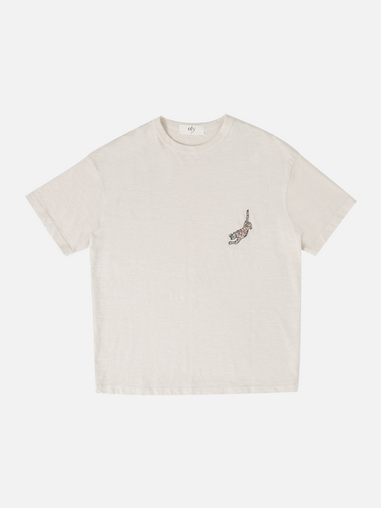 Embroidered Journey Tee - Cheetah